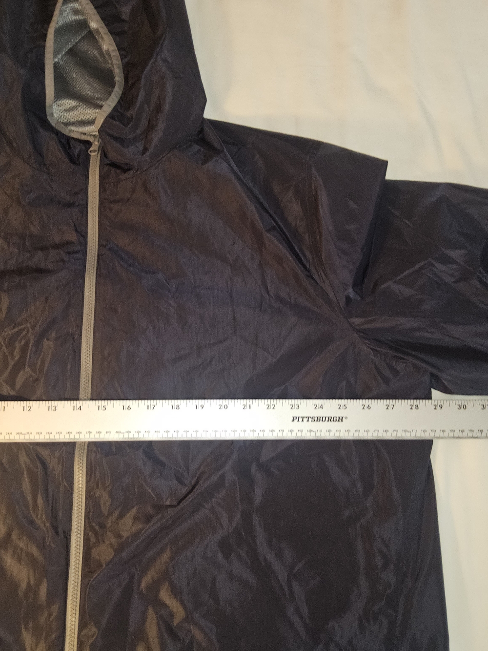 Lands' End Mens 2XL Windbreaker Jacket Navy Blue Hooded Mesh Lined Lightweight - Picture 6 of 7